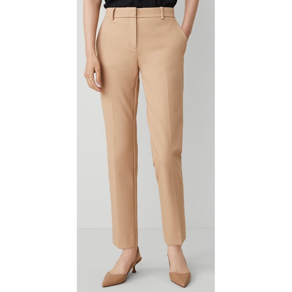 Ann Taylor Cream Ankle Trousers Size 6 Straight Leg Dress Pants